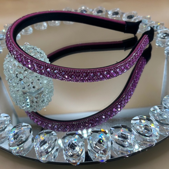 Fuchsia Crystal Headband (as is) Headband only - Picture 2 of 5